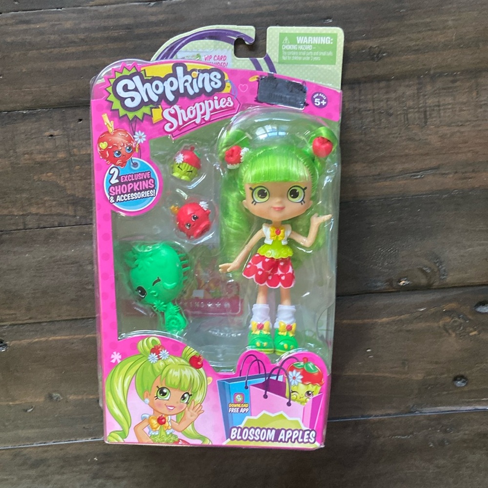 Shopkins Shoppies Blossom Apples + 2 Hopkins NEW NIP RARE